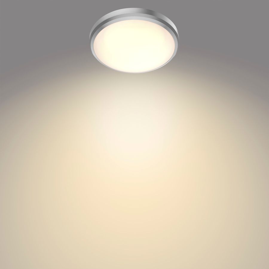 LED-Deckenleuchte Philips Balance 6W 600lm 2700K IP44 Ø220mm Nickel