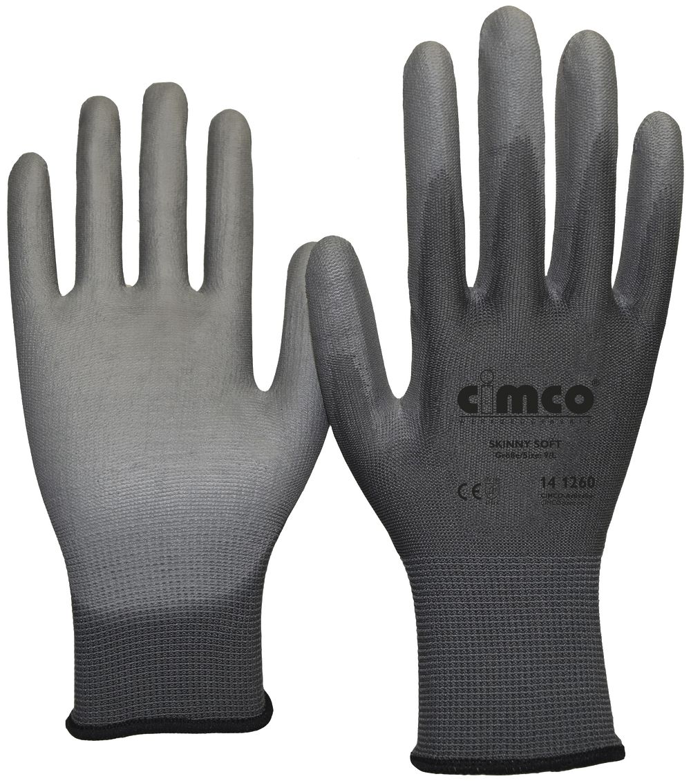 Arbeitshandschuhe CIMCO Skinny Touch Grösse 9/L grau/rot