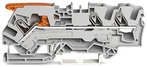 Morsetto di passaggio WAGO Top Job-S 6mm² 3L grigio serie 2106