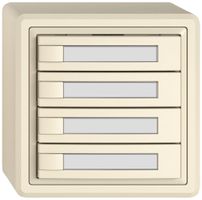 Poussoir KNX RGB AP EDIZIO.liv SNAPFIX® capteur temp.s.LED étiqu.4× comm.1T cr