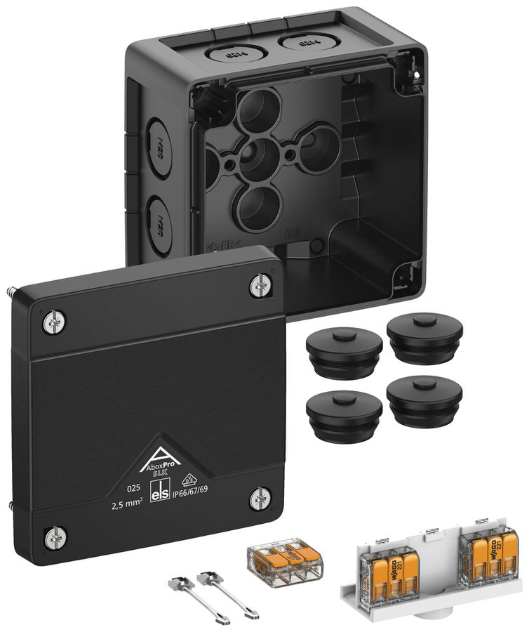 Boîte de dérivation AP Spelsberg Abox Pro SLK-2.5² 92×92×60mm IP66/IP67/IP69 no