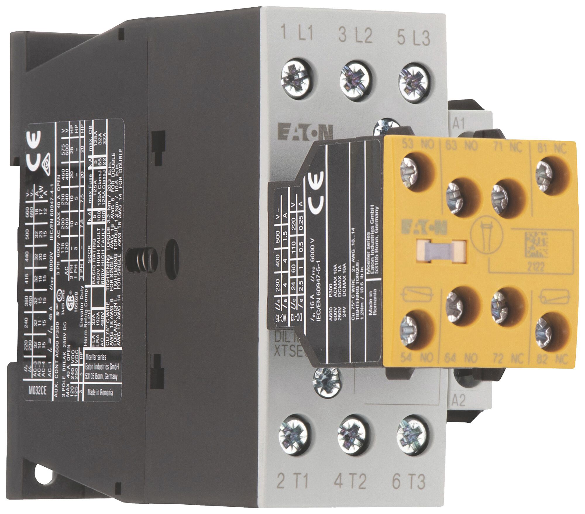 Leistungsschütz Eaton DILMS32-R23 24V DC 3NO 45A 32A 15kW 7kW 24…690V