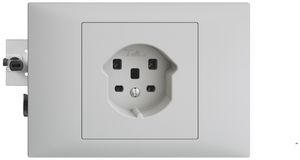 Presa INS EDIZIOdue T25 16A grigio chiaro, 53mm, morsetti a vite