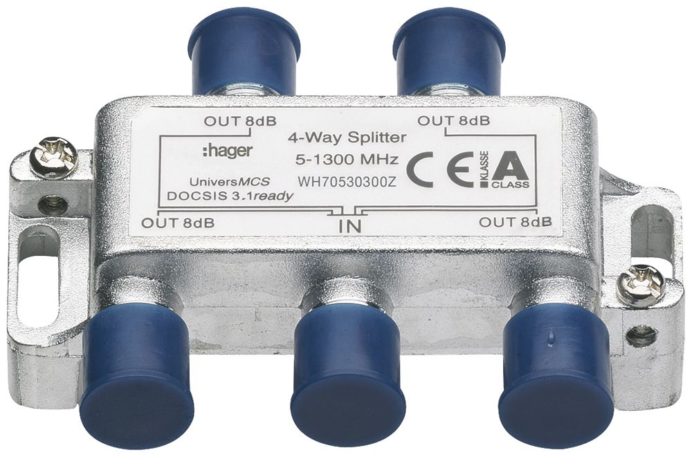 F-Verteiler Hager HMS 5…1300MHz 4-fach