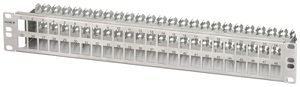 Patchpanel 19" H-LINE M, 48-Port Keystone leer geschirmt 1.5HE, Edelstahl
