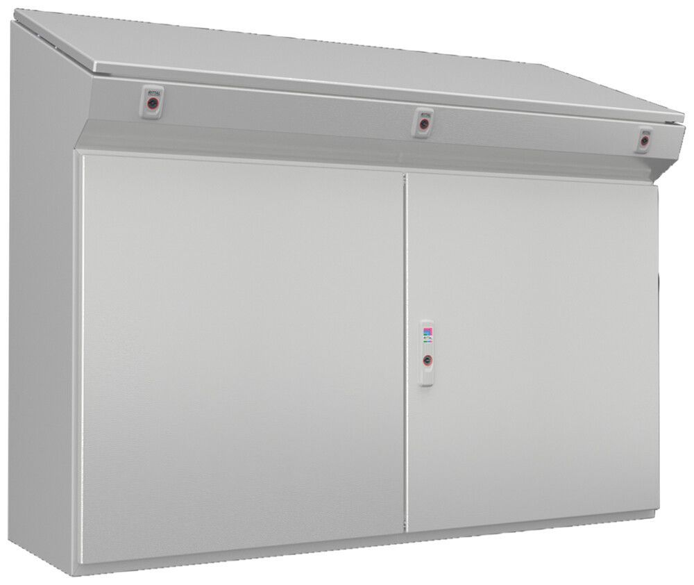 Standpult Rittal CX 1200×970×400mm Stahl 2×Tür grau IP55