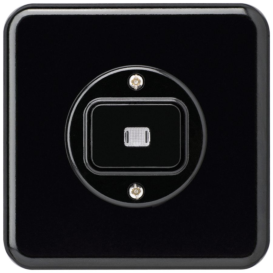 UP-Leuchtdrucktaster basico W/1L schwarz