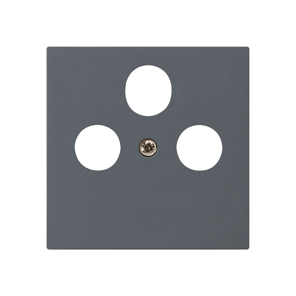 Placca frontale kallysto antracite per R/TV/SAT 60×60mm