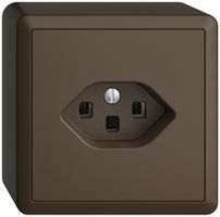 AP-Steckdose EDIZIOdue T23 16A coffee, mit Steckklemmen