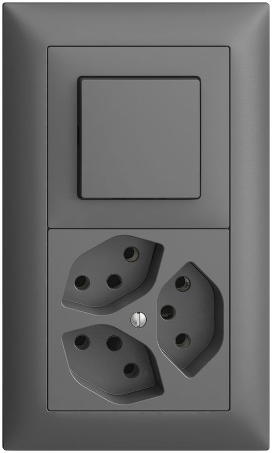 UP-Kombination EDIZIOdue 3/1P+3×T13 dunkelgrau