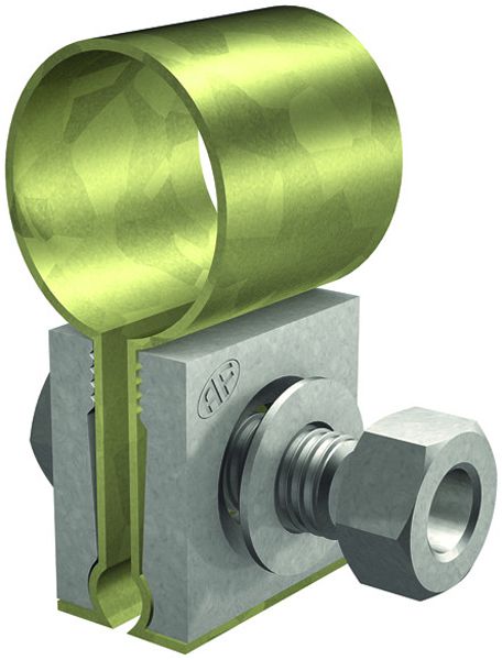 Collier pour tuyaux Flury AV 9 Cu zingué, tube max.Ø 26.9mm