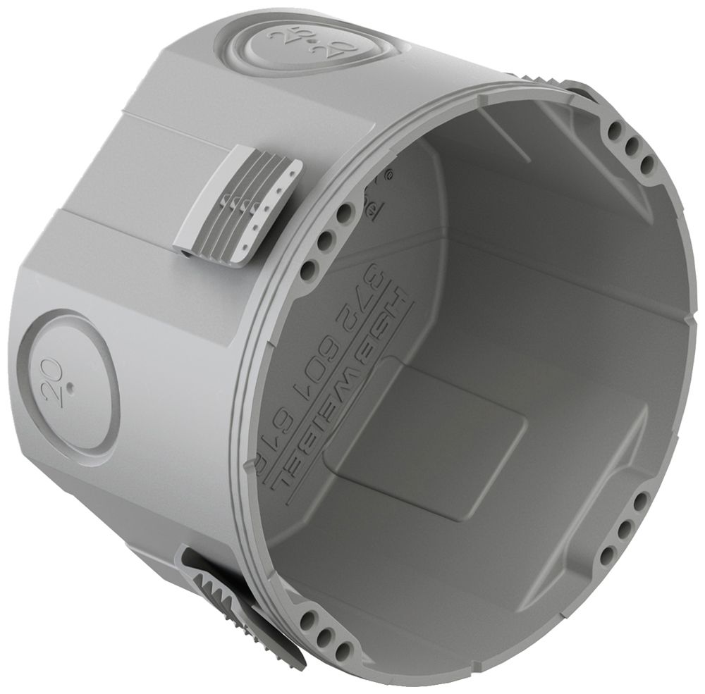 Hohlwanddose HSB D83 Basic 1×1 ohne Flansch Ø83×50mm GDP 850°C grau