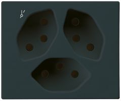 Presa FLF Hager 3×tipo 13 1×S D nero