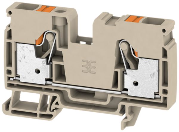Borne de passage Weidmüller A2C PUSH IN 2×10mm² TS35 beige