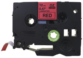 Cassetta nastro compatibile con OZE-431, 12mm×8m, rosso/nero