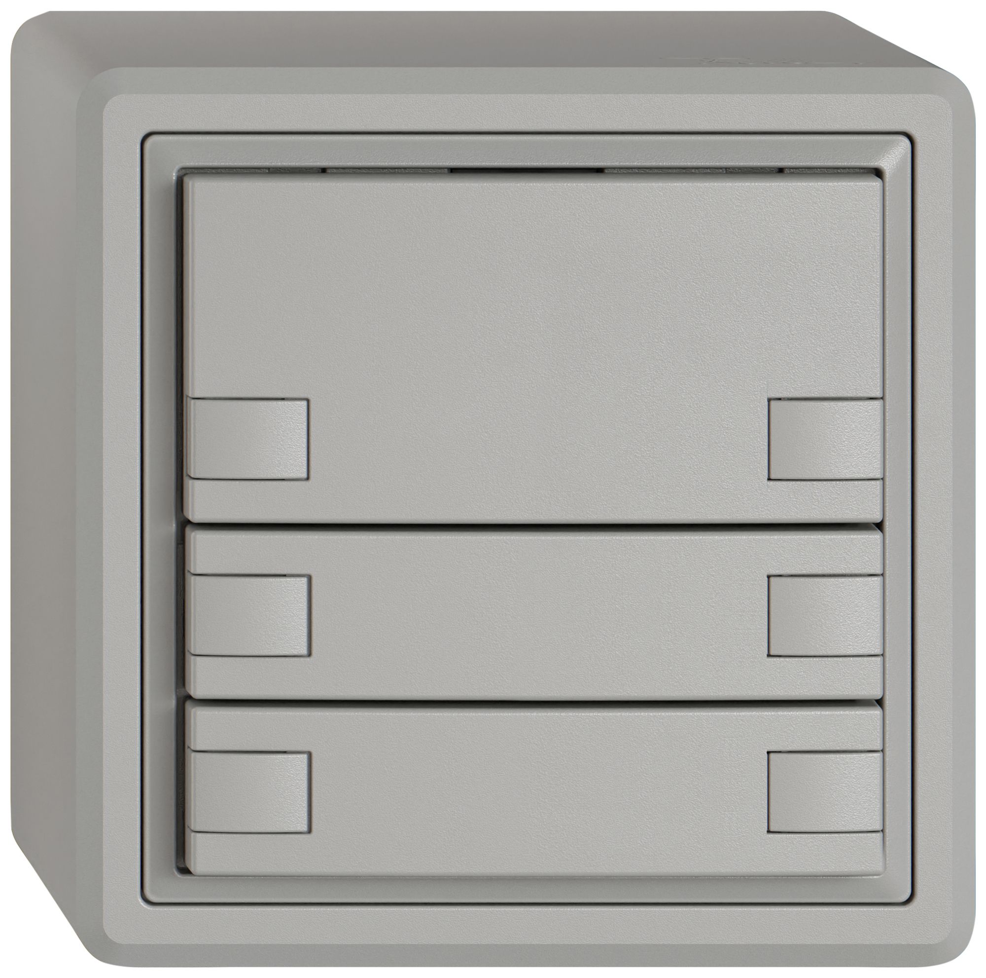 Pulsante KNX RGB AP EDIZIO.liv SNAPFIX® sensore temp.s.LED 3× com.2T grc