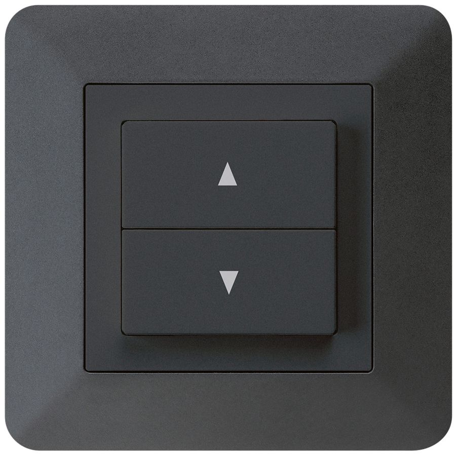 Interruttore per tapparelle INC kallysto.trend nero con 2 tasti di comando