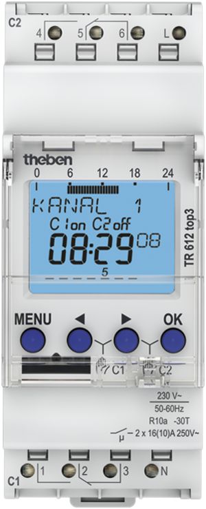 Timer AMD digitale Theben TR 612 top3, 2-canale