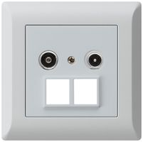 Prise multimédia ENC kallysto.line R/TV 4dB 2GHz gris clair