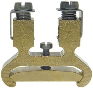 Morsetto di terra componibile Woertz Ex 6…16mm² vite 2×1 guida DIN 35mm