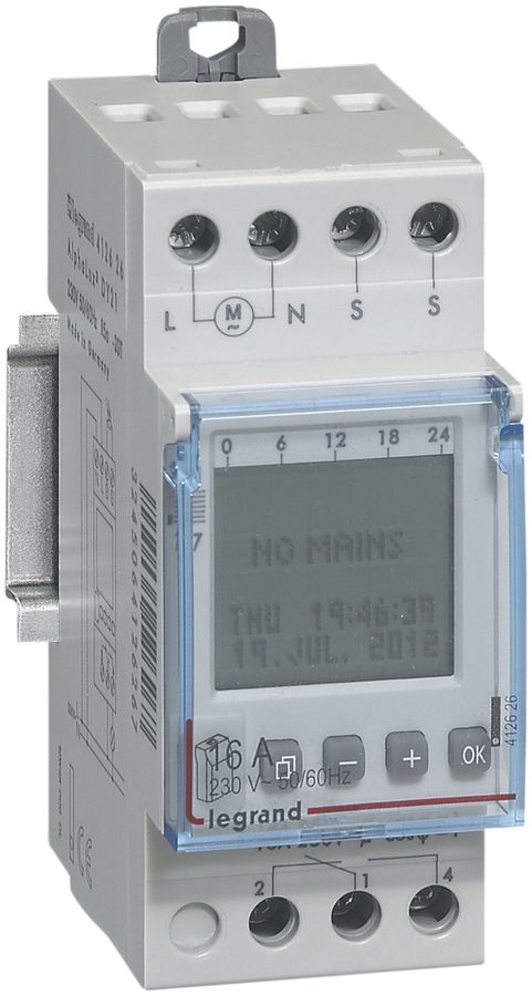 REG-Dämmerungsschalter Legrand X3 mit Schaltuhr&Lichtfühler