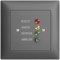 UP-Türstation für Rufleuchte deutsch, EDIZIOdue dunkelgrau