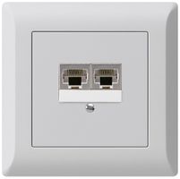 Scatola INC kallysto.line 2×RJ45s separato CUC grigio chiaro