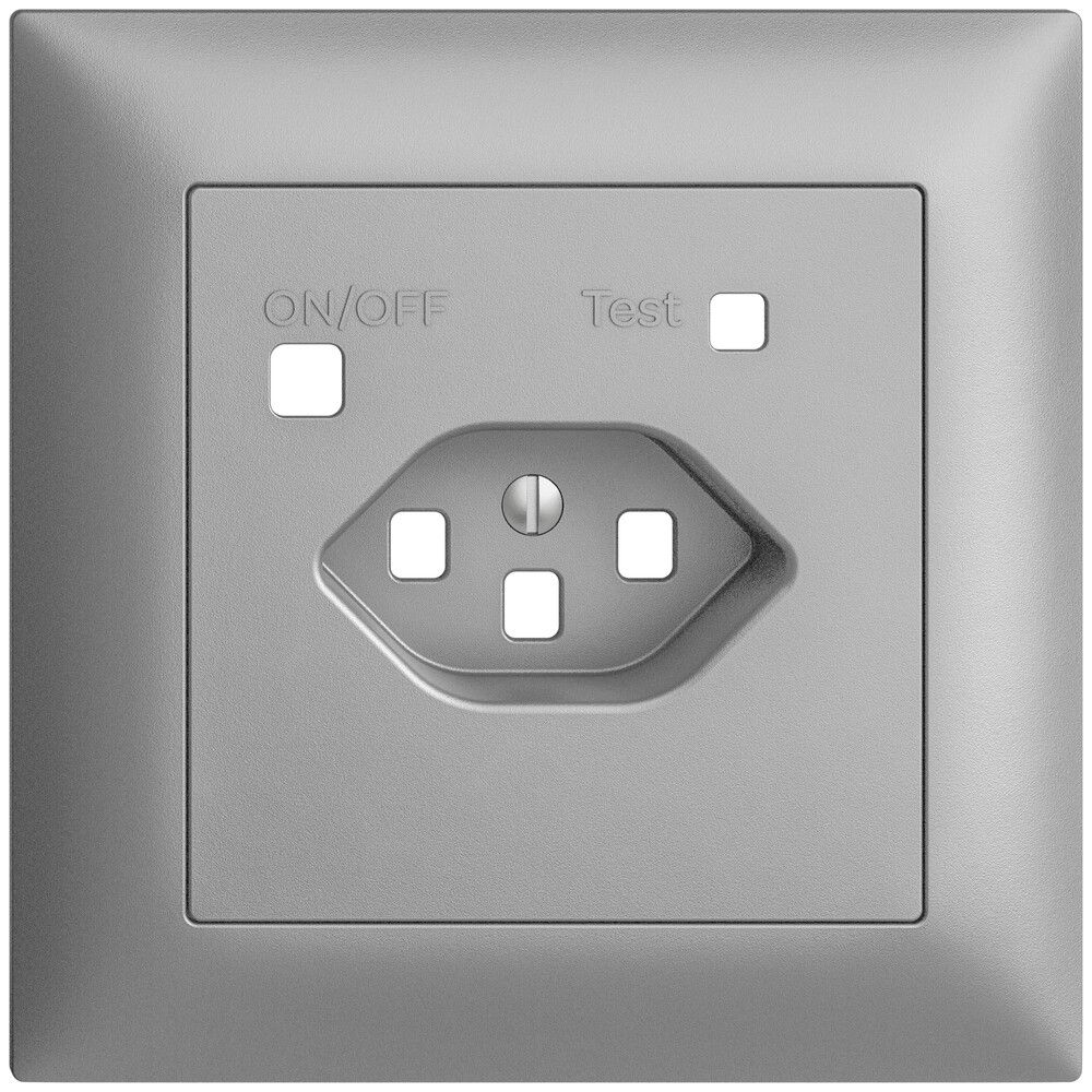 Frontset EDIZIOdue zu FI-Steckdose FMI, T23, silver