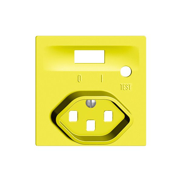 Frontset EDIZIOdue zu FI-Steckdose lemon
