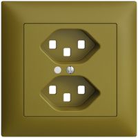 Kit frontale INC EDIZIOdue olive 88×88mm 2×T23 con lente