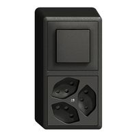 Combinazione AP EDIZIOdue 3/1P+3×T13 nero