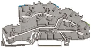 Morsetto a piani d'inst.WAGO 2.5mm² N/L/PE grigio