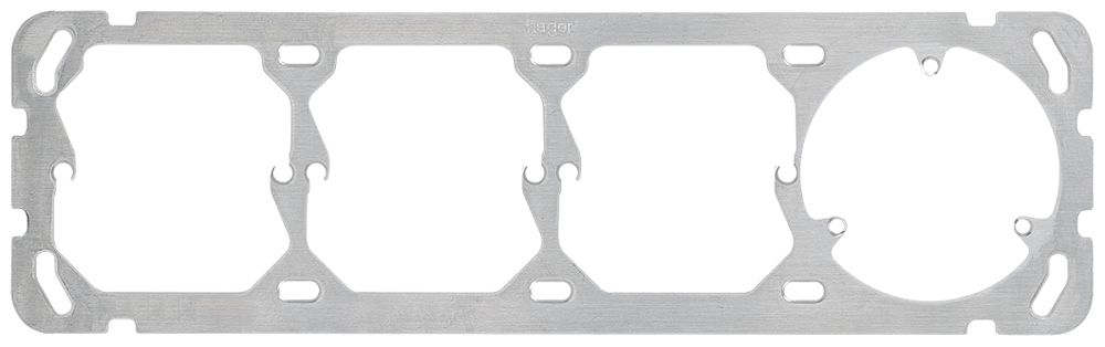 Befestigungsplatte Hager Gr.1×4 horizontal