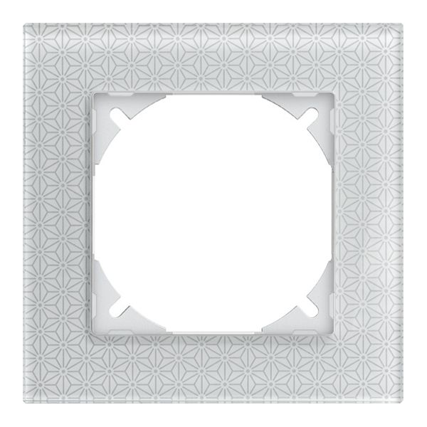 Abdeckrahmen EDIZIOdue prestige 1×1 Glas ornament