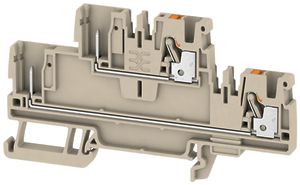 Borne de passage Weidmüller APGTB PUSH IN 2.5mm² 2 étages TS35 beige