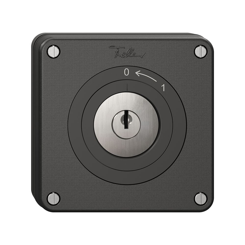 Contact pivotant NUPU NEVO, avec serrure&2 clés, KS, 0 <- 1, noir