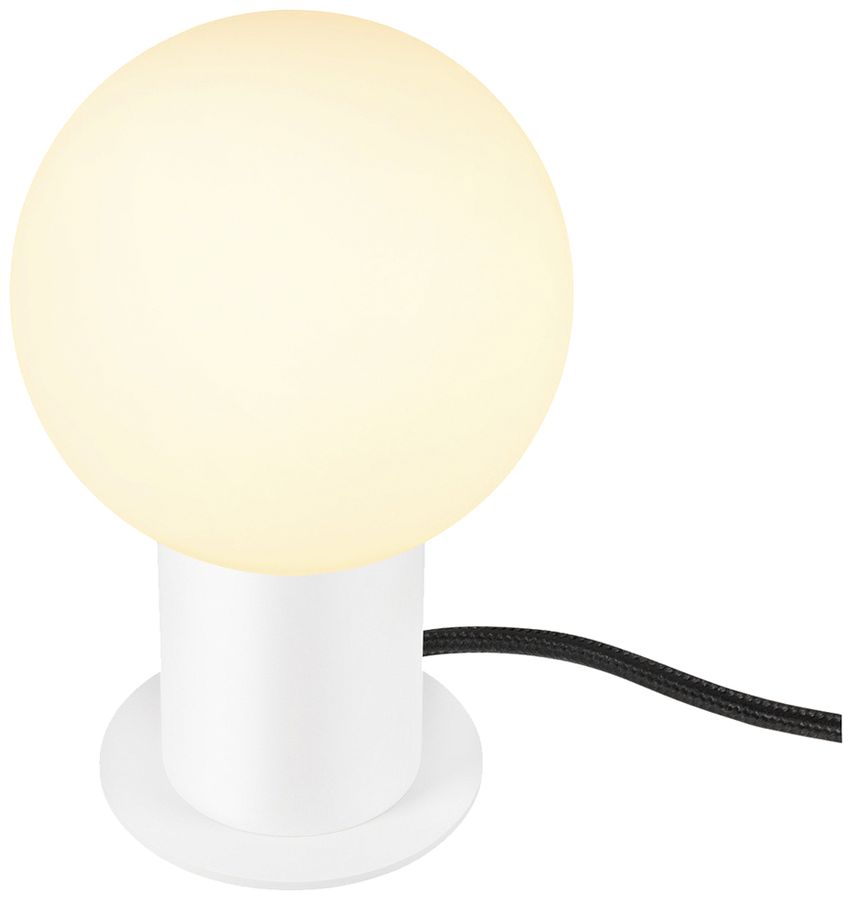 Tischleuchte SLV VARYT E14 1×6W Schalter Ø90×90mm weiss