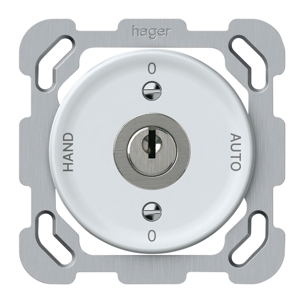 Interruttore a chiave INC origin comm.2/1L 16A 250V 0-AUTO-0-HAND 77×77mm bi