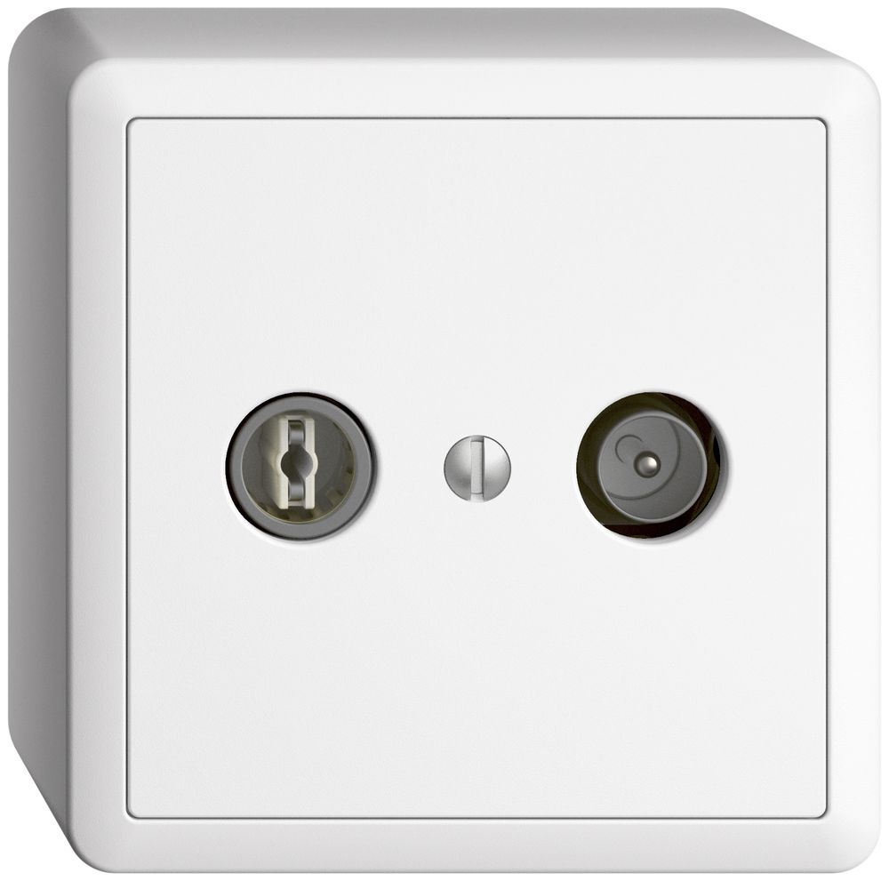 Prise TV-R AP EDIZIOdue 4dB blanc à large bande 5…2000MHz, FX54