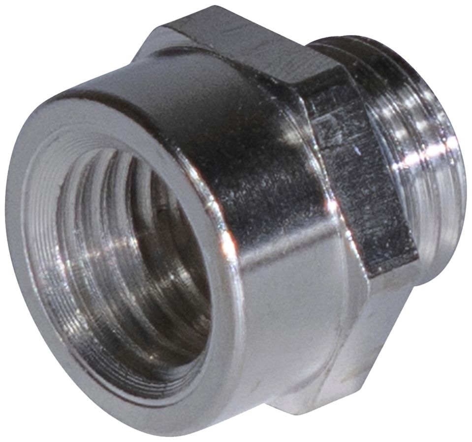 Adapter Plica MS, Aussen-/Innengewinde: PG48/M50 IP68 Messing vernickelt