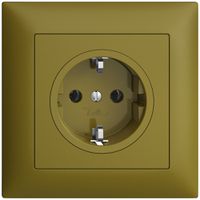 Presa SCHUKO INC EDIZIOdue FMI, 16A, 250VAC, L+N+PE olive