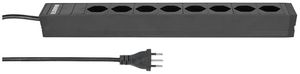 Steckdosenleiste Steffen ALU MODULAR 8×T23 3m schwarz