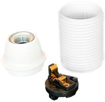 Portalampada Elektrogros E14 thermoplast con filetto esterno bianco