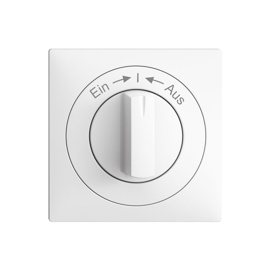 Frontset EDIZIOdue Ein->I<-Aus weiss 60×60mm für Schwenktaster