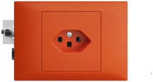 Prise INC EDIZIOdue T23 16A orange, 45…69mm, avec bornes enfichables