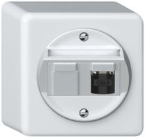 AP-Anschlussdose origin RJ45 8(8) Kat.6 schräg geschirmt 88×88×54mm weiss