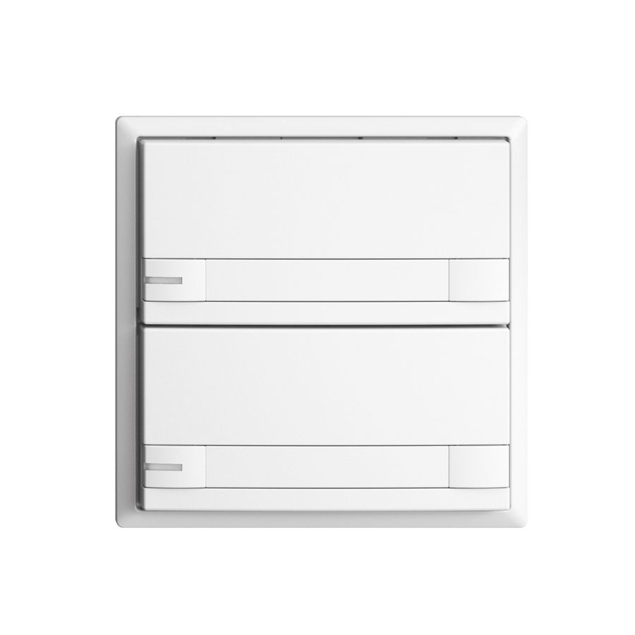 Poussoir KNX RGB EDUE, 250mW, a.LED RGB, papier, 2×poussoir, comm.2×touches, bc