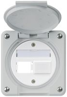 Montageset robusto IP55 Frontauslass für 2×R&M grau