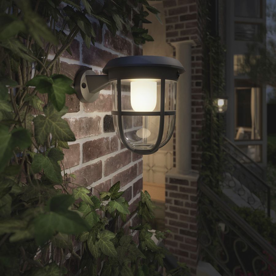 Applique LED Philips Radii Solar IR SEN 1.3W 250lm 830 IP44 nero