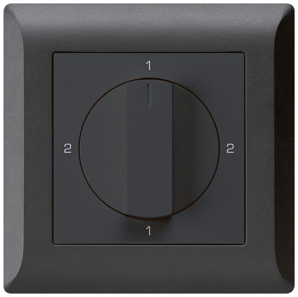 UP-Drehschalter kallysto.line 3/1L schwarz mit Drehgriff